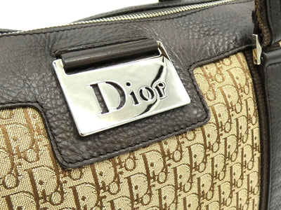 Christian Dior Tan Oblique Street Chic Boston Handbag Bag Christian Dior