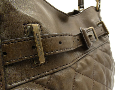 Burberry Taupe Leather Easton Bag Bag Burberry