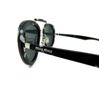 Miu Miu Black Havana Aviator Sunglasses SMU 05V Sunglasses Miu Miu