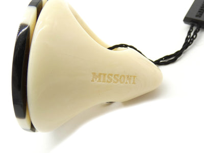 Missoni Modern Large Black and Cream Cocktail Ring Ring Missoni