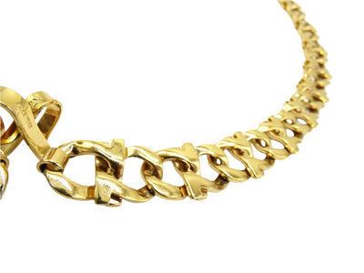 Salvatore Ferragamo Gold Metal Gancini Link Belt Belt Salvatore Ferragamo