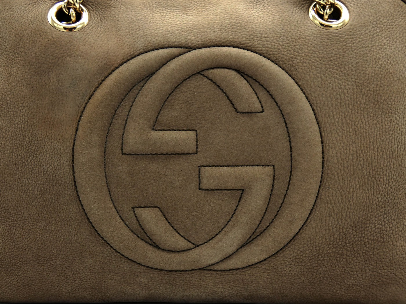 Gucci Soho Taupe Nubuck Shoulder Bag Bag Gucci