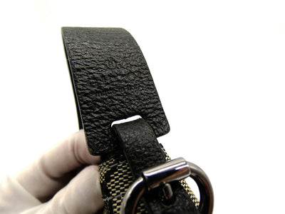 Gucci Taupe and Black Canvas Guccissimo GG Pochette Bag Gucci