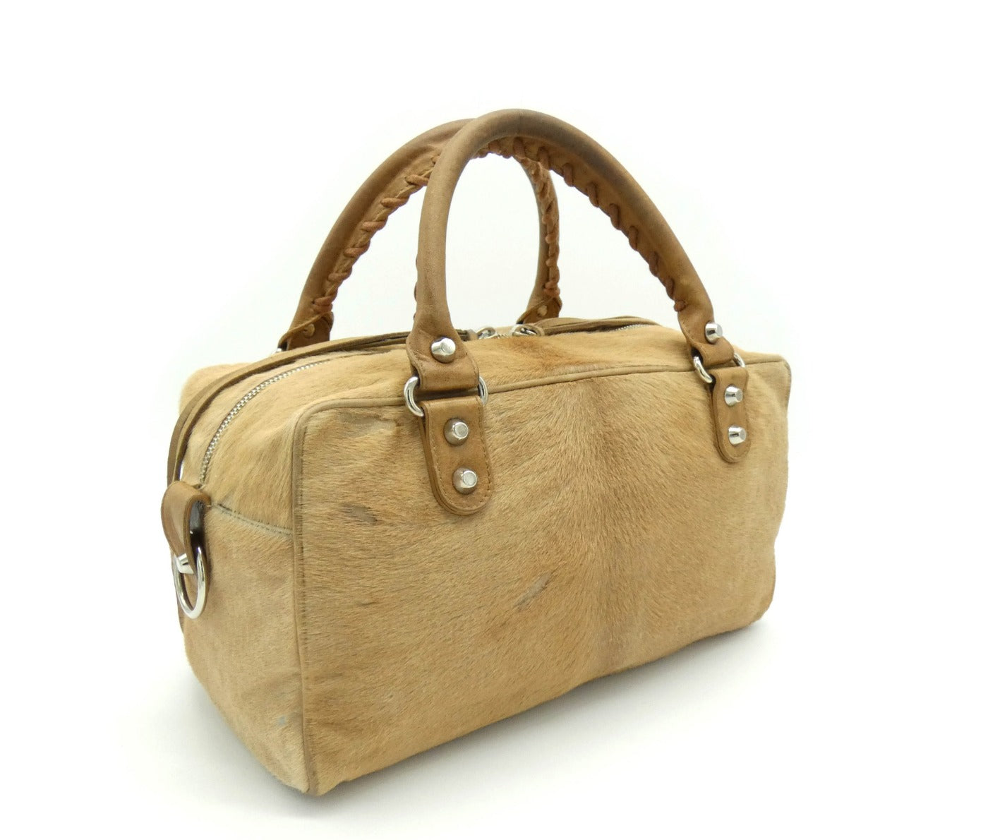 Balenciaga Camel Pony Hair Moto Box Bag Bag Balenciaga