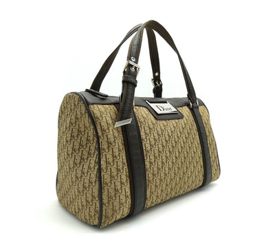 Christian Dior Tan Oblique Street Chic Boston Handbag Bag Christian Dior