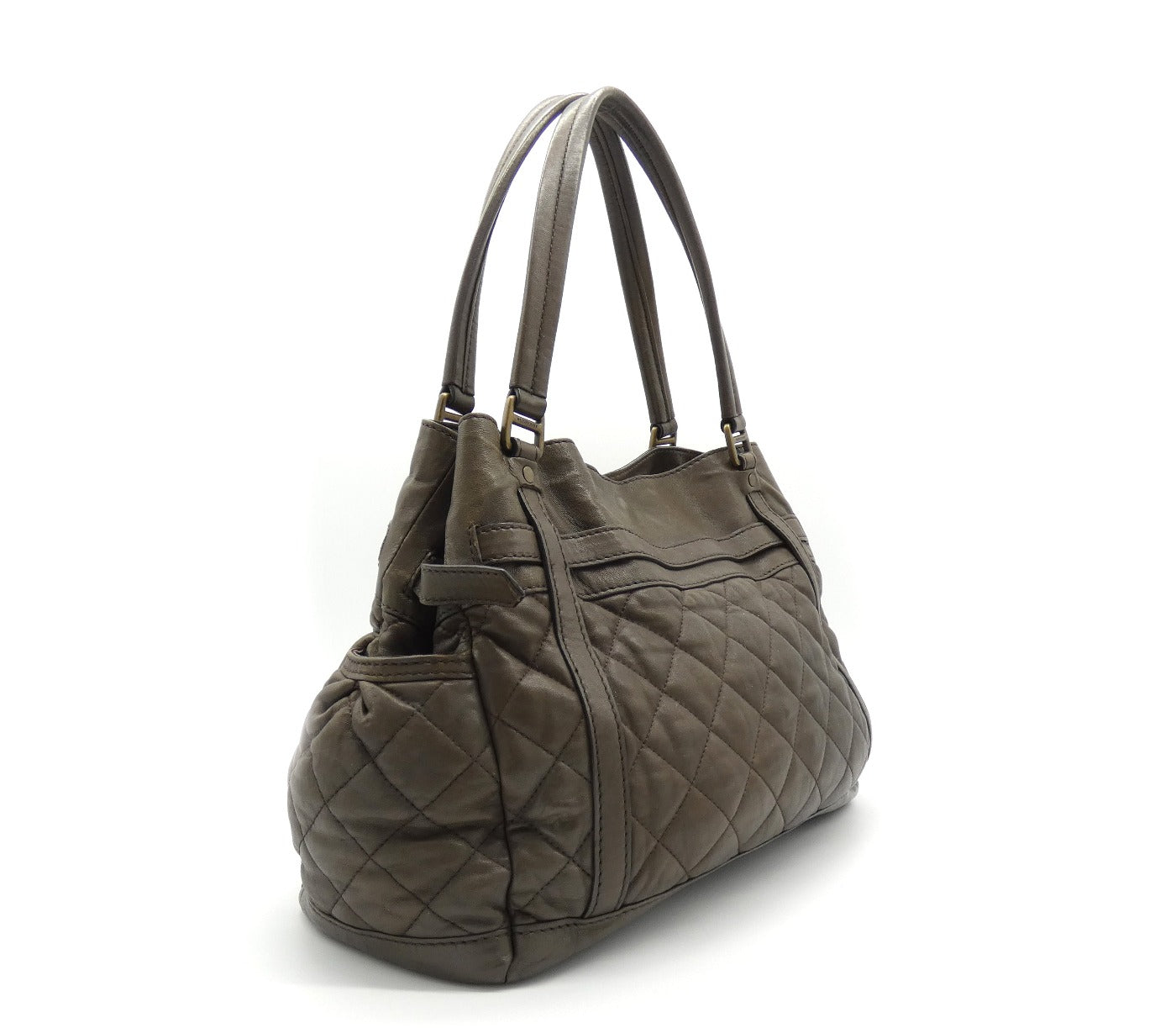 Burberry Taupe Leather Easton Bag Bag Burberry