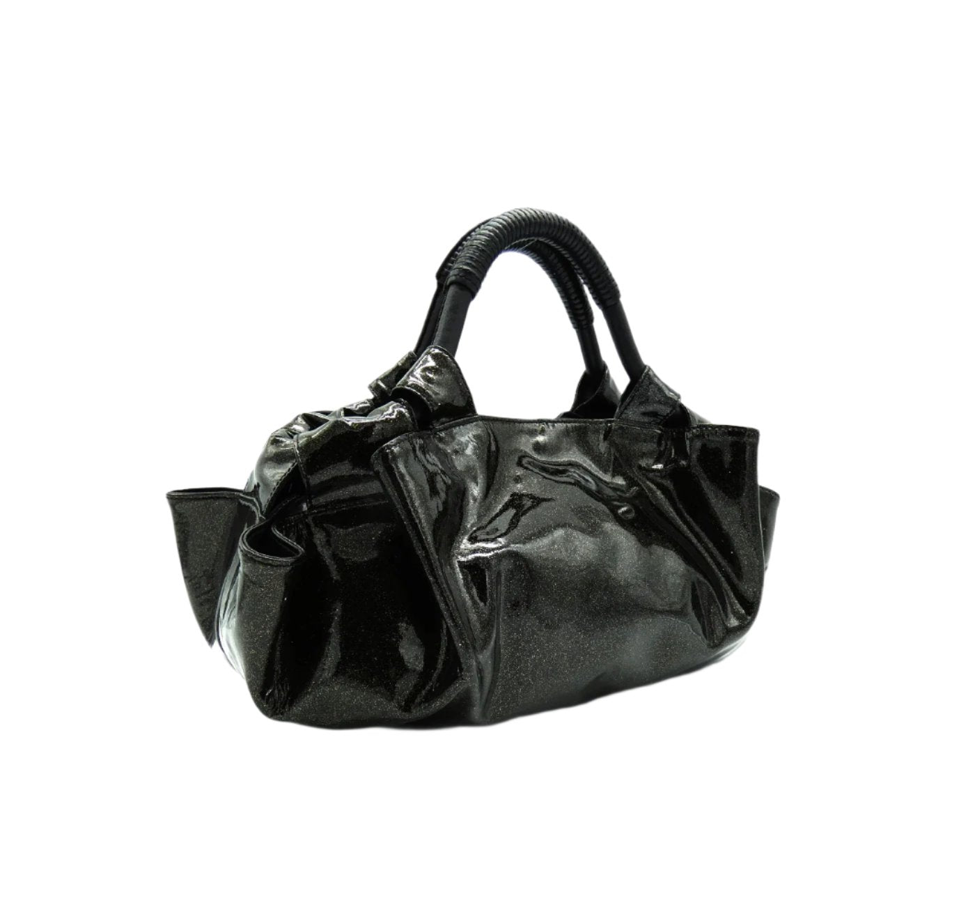 LOEWE Black Patent Leather Aire Bag Handbag LOEWE