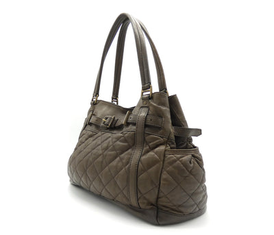 Burberry Taupe Leather Easton Bag Bag Burberry