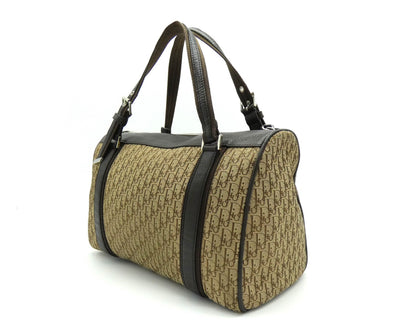 Christian Dior Tan Oblique Street Chic Boston Handbag Bag Christian Dior