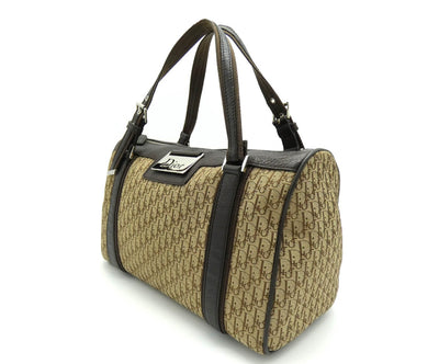 Christian Dior Tan Oblique Street Chic Boston Handbag Bag Christian Dior