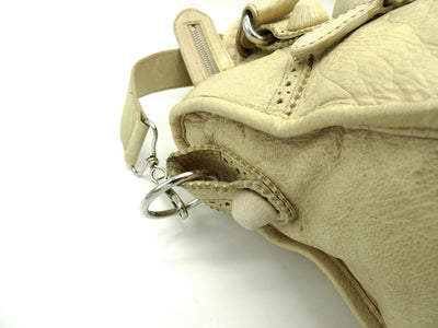 Balenciaga Blanc Crème Brogue Classic City Bag Bag Balenciaga