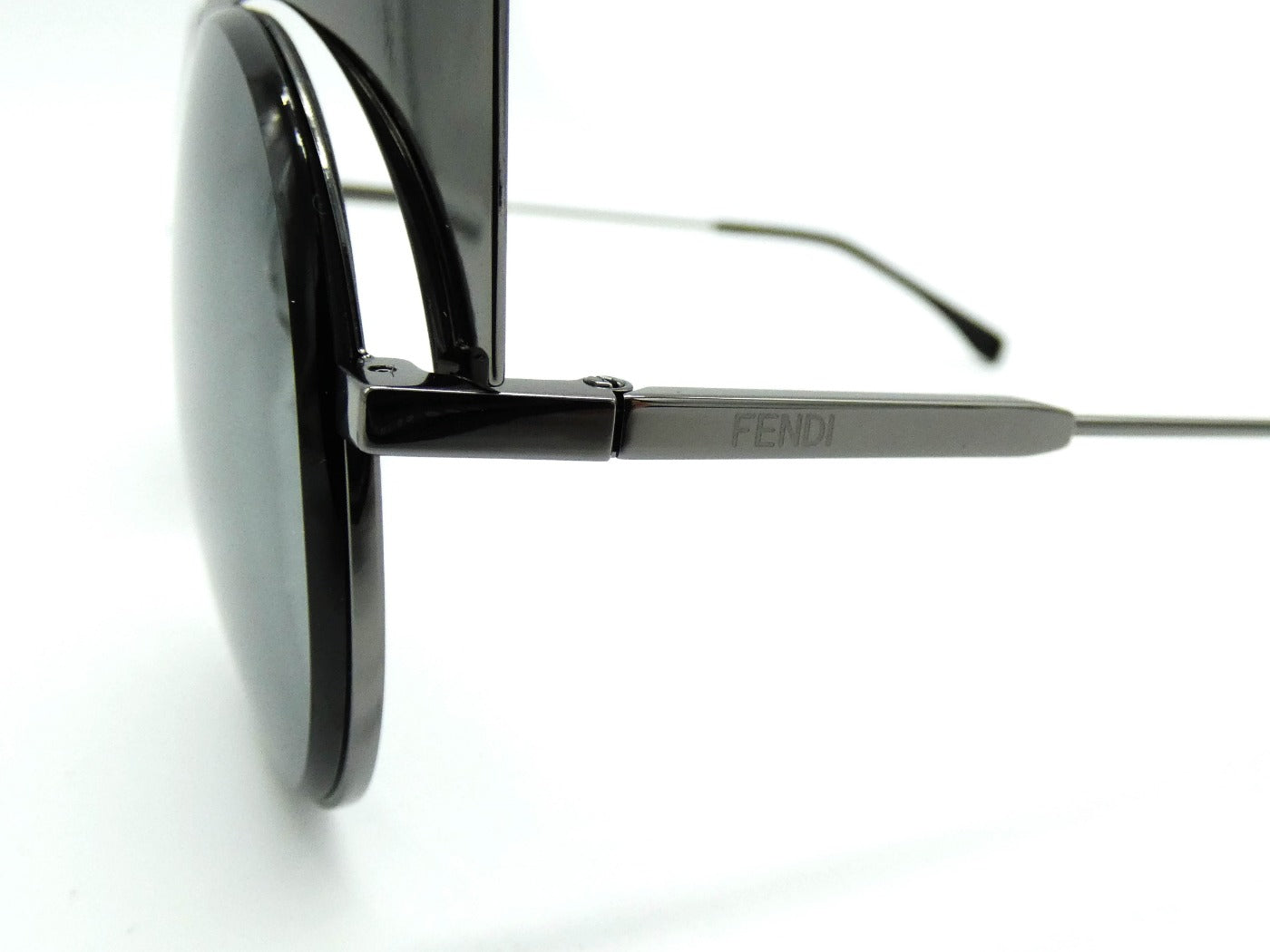 Fendi Eyeshine Black and Grey Sunglasses FF 0177/S Sunglasses Fendi