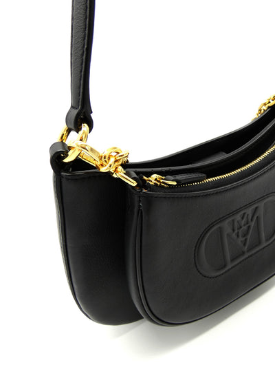 MCM Black Leather Medium Mode Travia Shoulder Bag Bag MCM