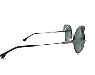 Fendi Eyeshine Black and Grey Sunglasses FF 0177/S Sunglasses Fendi