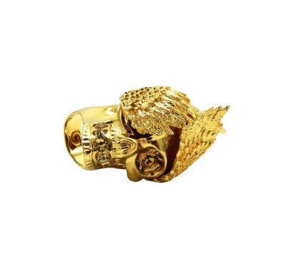 Alexander McQueen Gold Winged Skull Ring Ring Alexander McQueen