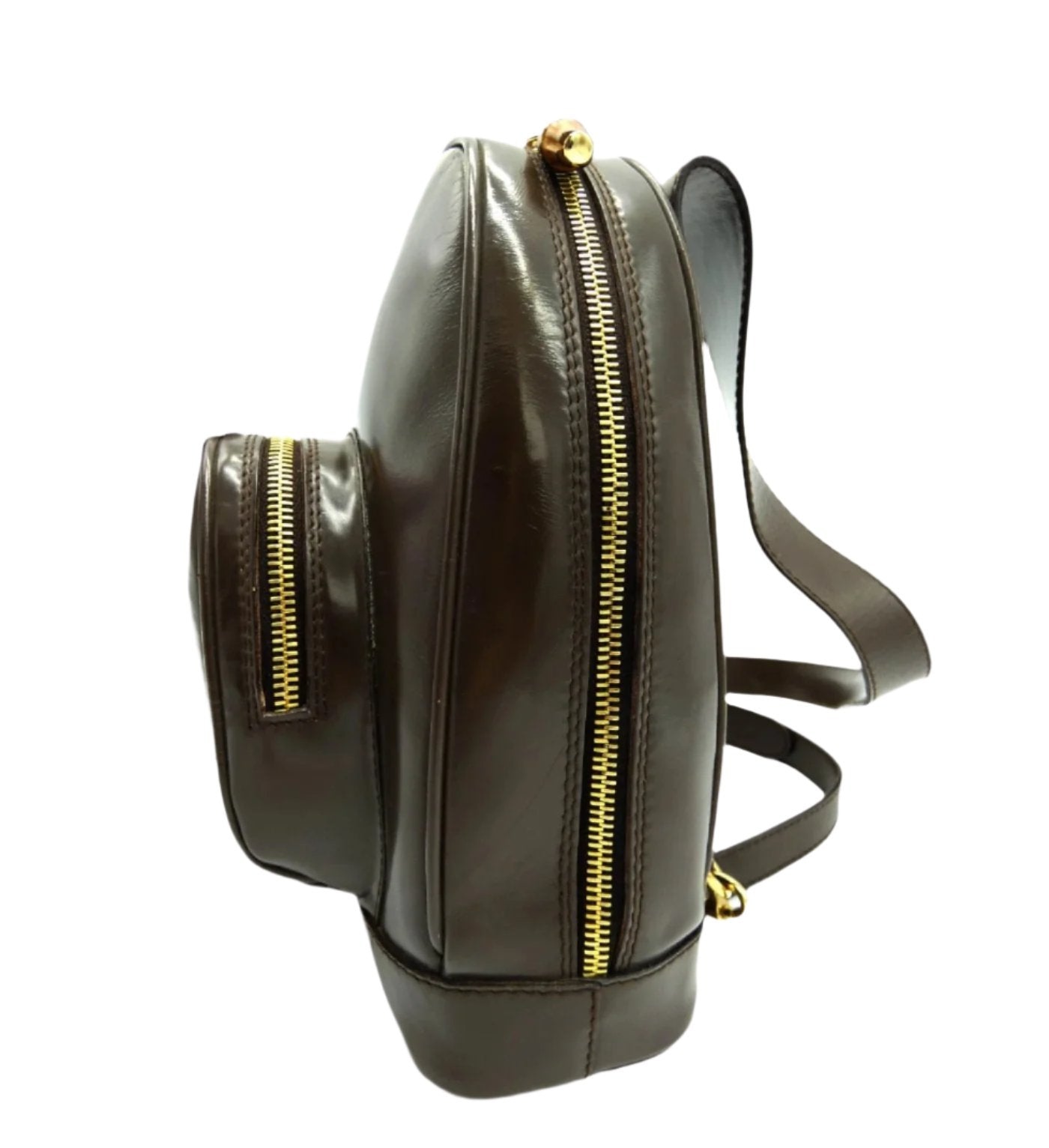 Gucci Vintage Dark Brown Leather Mini Sling Backpack Bag, Backpack Gucci