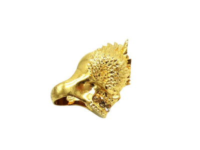 Alexander McQueen Gold Winged Skull Ring Ring Alexander McQueen