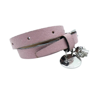Alexander McQueen Double Wrap Pink Leather Bracelet Bracelet Alexander McQueen
