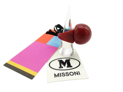 Missoni Modern Large Blue and Red Swirl Ball Cocktail Ring Ring Missoni