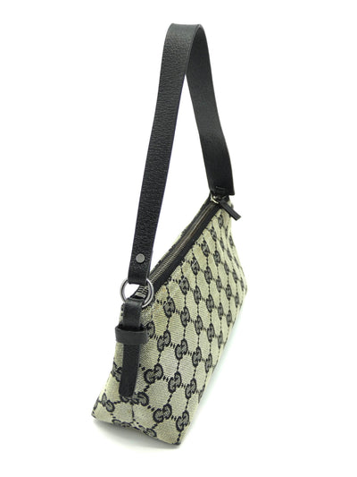 Gucci Taupe and Black Canvas Guccissimo GG Pochette Bag Gucci