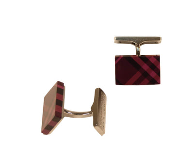 Burberry Purple Nova Check Cufflinks Cufflinks Burberry
