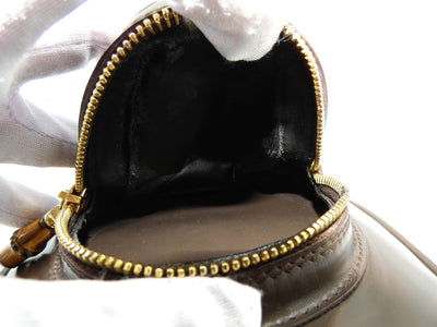 Gucci Vintage Dark Brown Leather Mini Sling Backpack Bag, Backpack Gucci