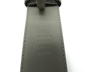 Gucci GG Guccissima Dark Grey Leather Belt Belt Gucci