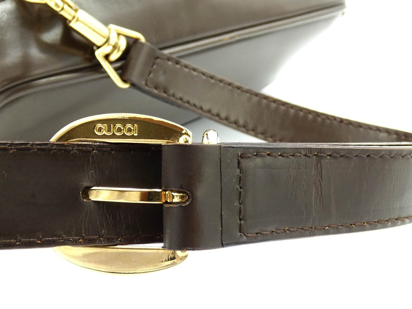 Gucci Vintage Dark Brown Leather Mini Sling Backpack Bag, Backpack Gucci