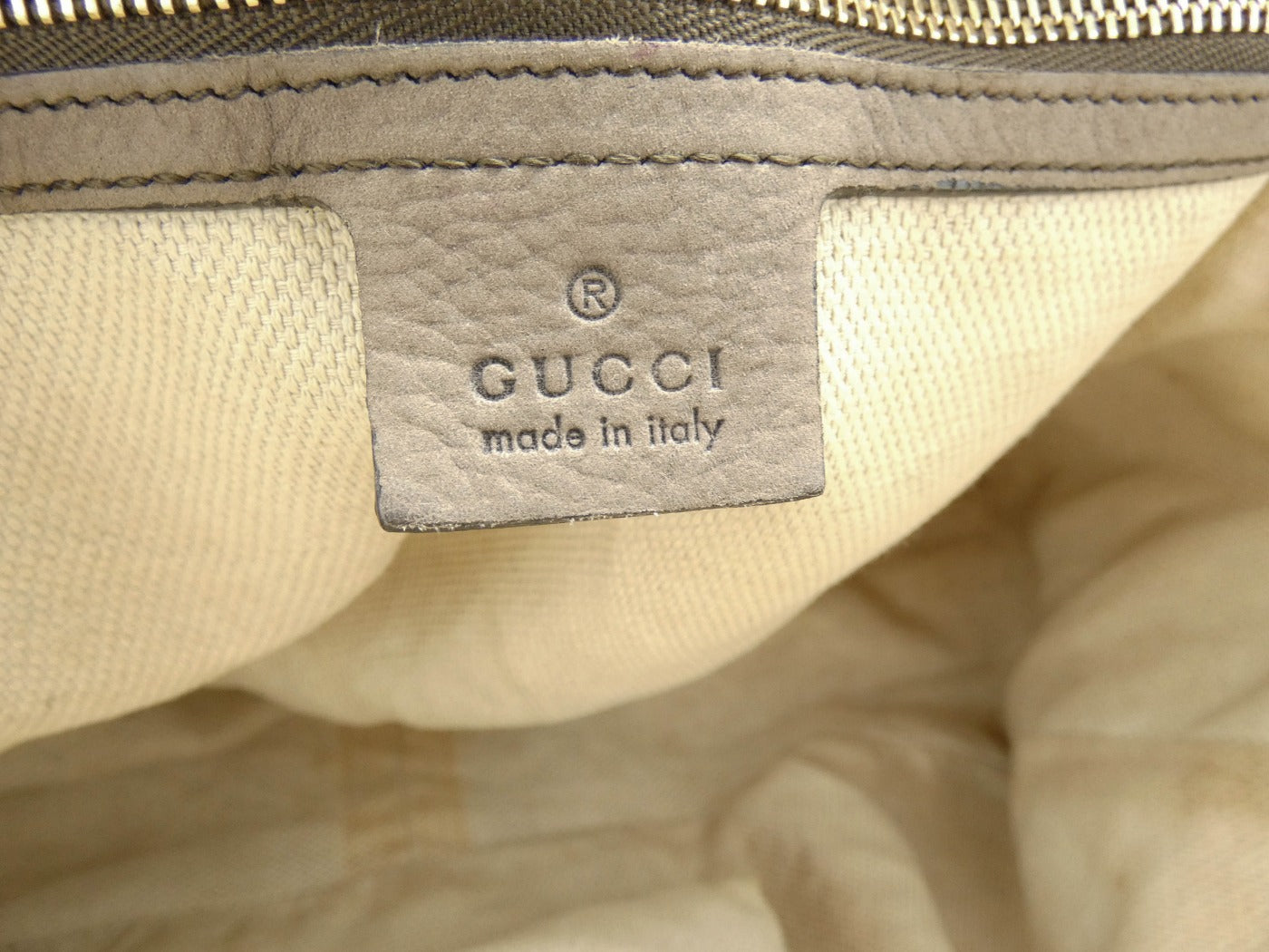 Gucci Soho Taupe Nubuck Shoulder Bag Bag Gucci