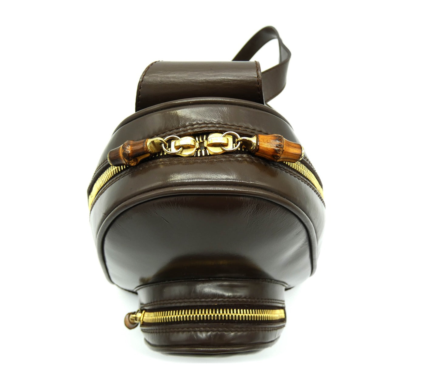 Gucci Vintage Dark Brown Leather Mini Sling Backpack Bag, Backpack Gucci