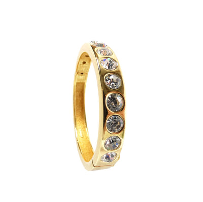 Christian Dior Swarovski Hinged Gold Bangle Bracelet Christian Dior