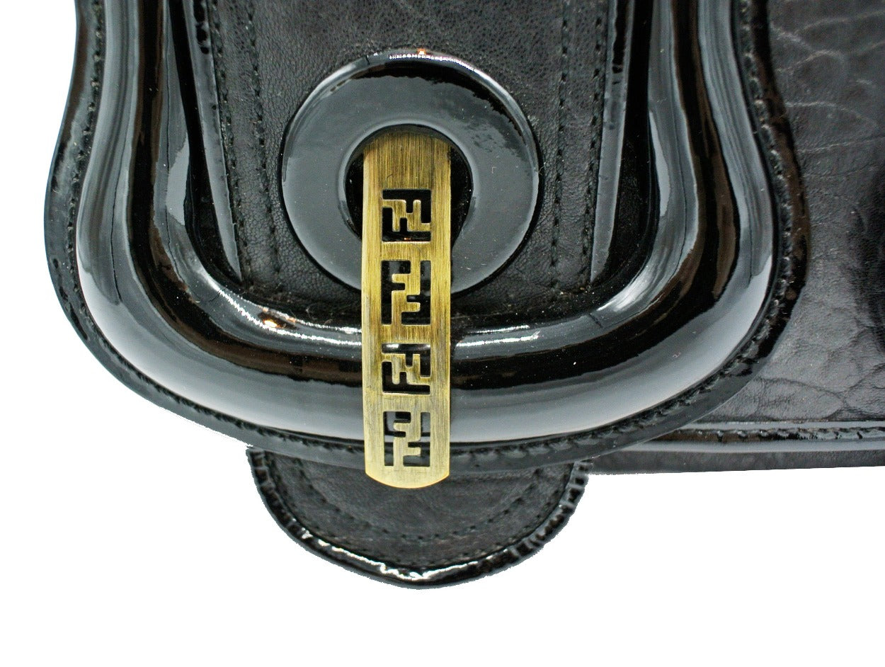 Fendi Black Grained Leather B Bag Bag Fendi