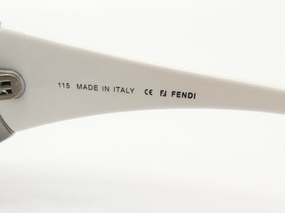 Fendi Vintage White and Silver Rimless Sunglasses FS367 Sunglasses Fendi