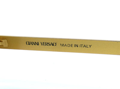 Gianni Versace Vintage Oval Sunglasses with Greek Key Arms Sunglasses Gianni Versace