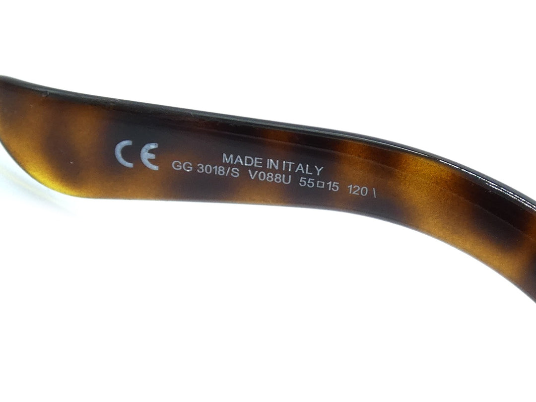 Gucci Vintage Tortoise and Crystal Horsebit Sunglasses  display picture 3