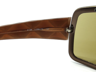 Chanel Vintage Quilted Brown Havana Shell Shield Sunglasses 4026 Sunglasses Chanel