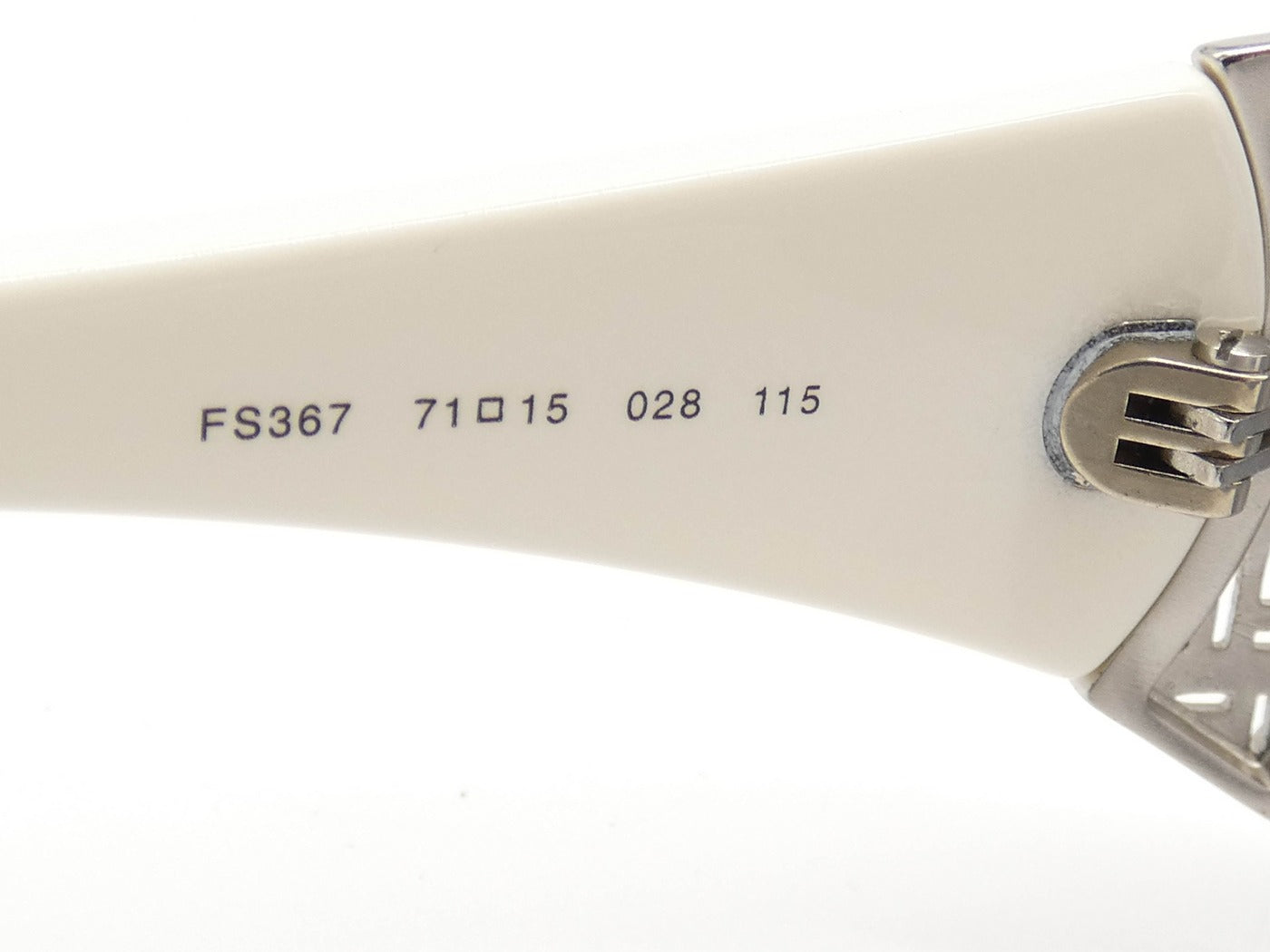 Fendi Vintage White and Silver Rimless Sunglasses FS367 Sunglasses Fendi