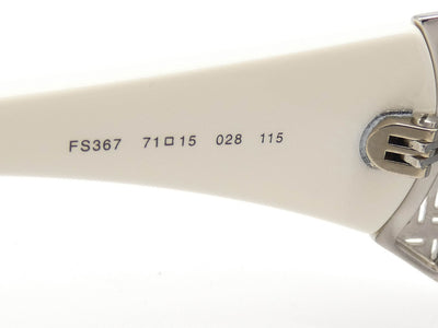 Fendi Vintage White and Silver Rimless Sunglasses FS367 Sunglasses Fendi