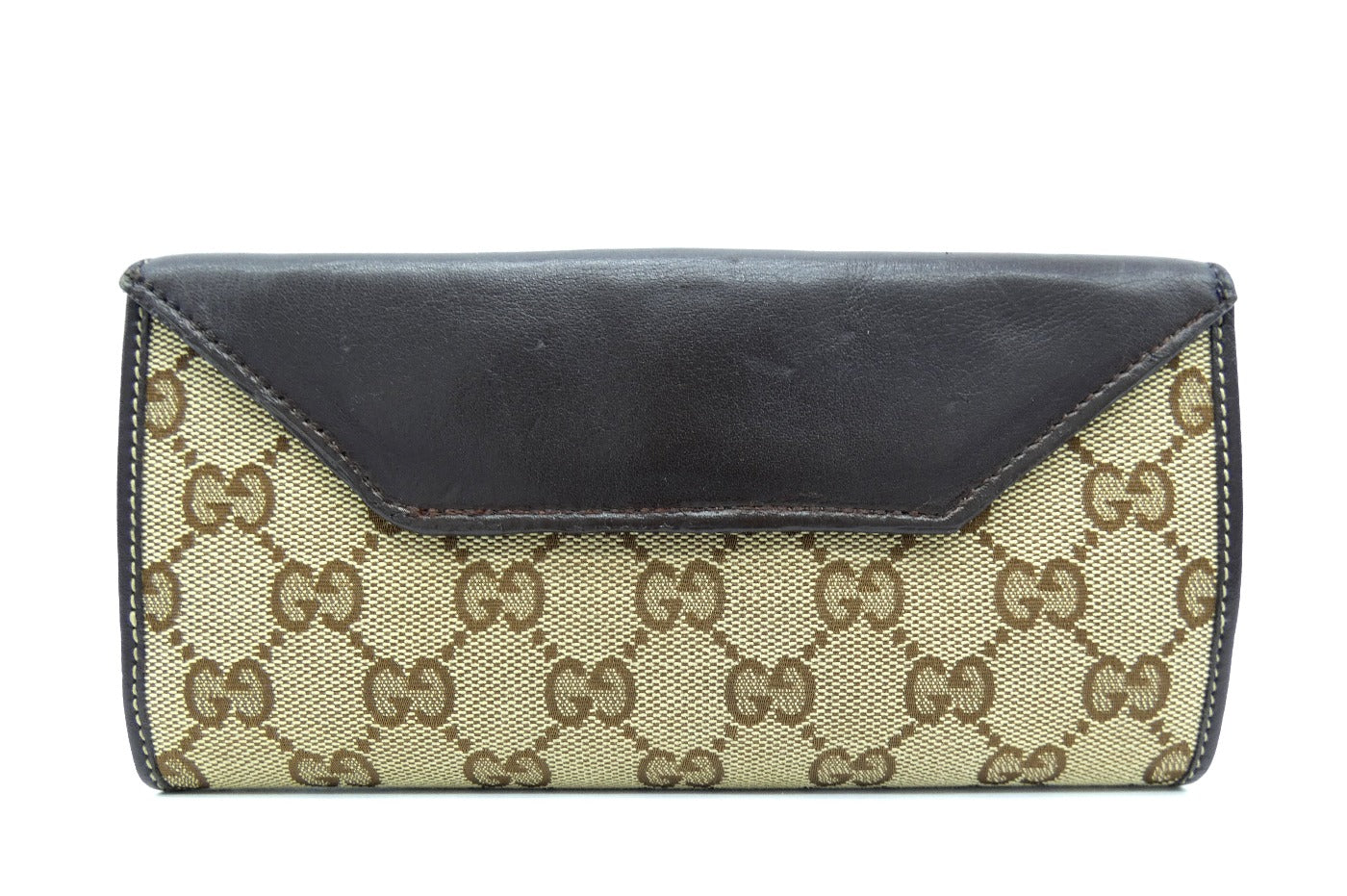 Gucci Continental GG Canvas Heart Vintage Long Wallet
