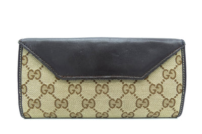 Gucci Continental GG Canvas Heart Vintage Long Wallet Wallet Gucci