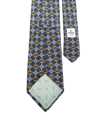 Fendi Vintage Graphic Print Silk Tie Ties Fendi