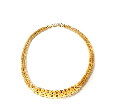 Christian Dior Large Swarovski Gold Necklace Necklace Christian Dior