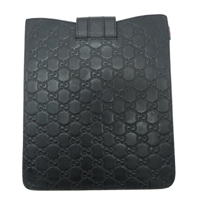Gucci Black Leather Guccissimo iPad Case iPad Case Gucci