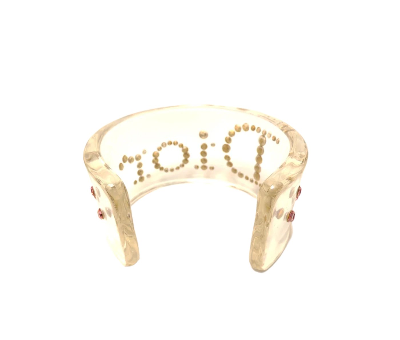 Christian Dior Lucite Crystal Bangle Bracelet Christian Dior