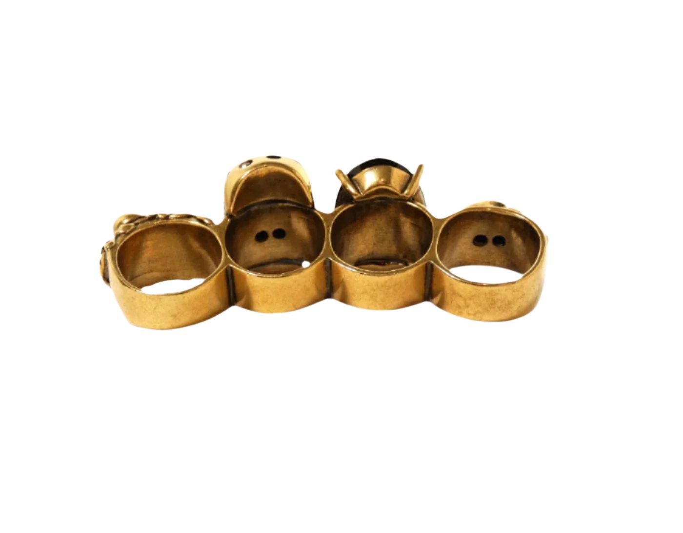 Alexander McQueen Gold Skull Knuckle Ring Ring Alexander McQueen