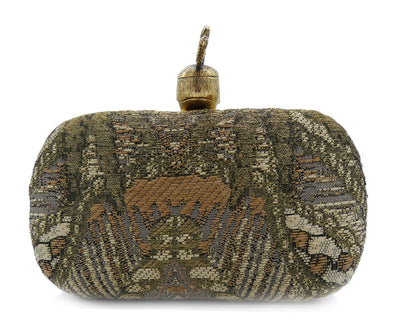 Alexander McQueen Jacquard Corn Dolly Skull Clutch Bag Alexander McQueen