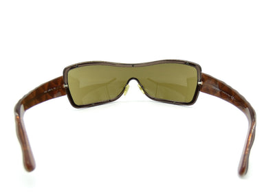 Chanel Vintage Quilted Brown Havana Shell Shield Sunglasses 4026 Sunglasses Chanel
