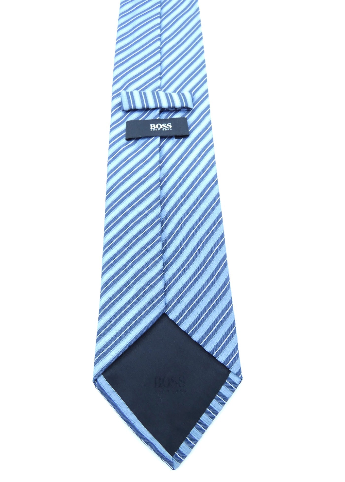 Hugo Boss Blue Stripe Silk Tie Ties Hugo Boss