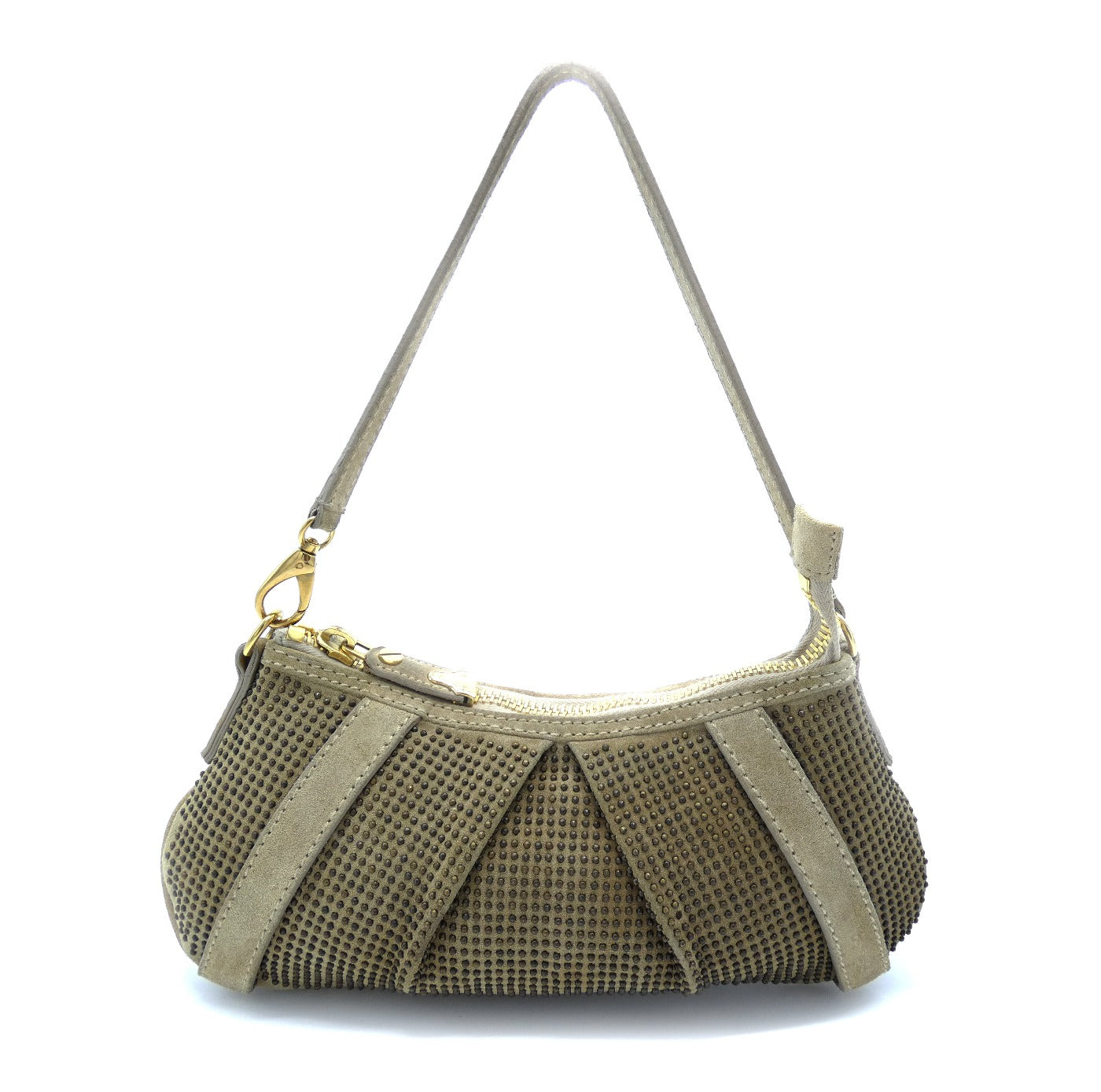 Burberry Prorsum Dark Cream Suede Knight Mini Bag Bag Burberry