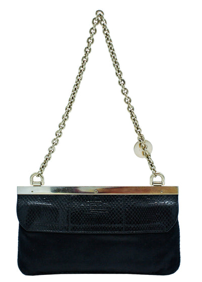 Gucci Cursive Logo Satin Evening Bag Bag Gucci